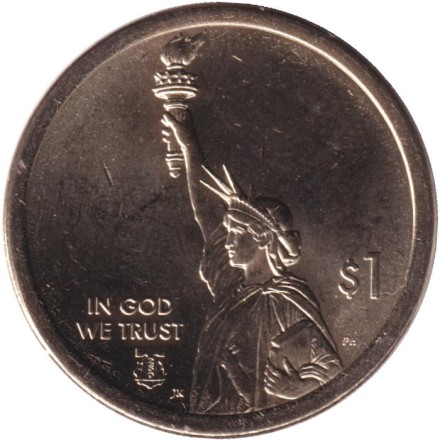 Монета 1 доллар. 2026 год (P), США. Норман Борлоуг, отец Зелёной революции. Серия "Американские инновации".