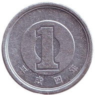 Монета 1 йена. 1992 год, Япония. Монета 1 йена. 1992 год, Япония.