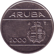 Монета 10 центов. 2000 год, Аруба. Монета 10 центов. 2000 год, Аруба.