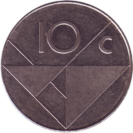 Монета 10 центов. 2000 год, Аруба.