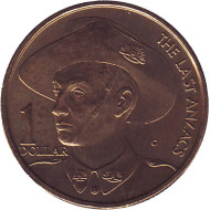 Монета 1 доллар. 1999 год (C), Австралия. Последний из АНЗАК. Монета 1 доллар. 1999 год (C), Австралия. Последний из АНЗАК.