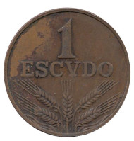 Монета 1 эскудо. 1978 год, Португалия. Монета 1 эскудо. 1978 год, Португалия.