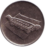 Монета 10 сен. 2001 год, Малайзия. Манкала. Монета 10 сен. 2001 год, Малайзия. Манкала.