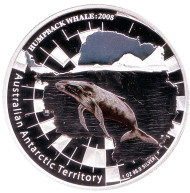Монета 1 доллар. 2008 год, Австралия. Горбатый кит. Австралийская антарктическая территория. Монета 1 доллар. 2008 год, Австралия. Горбатый кит. Австралийская антарктическая территория.