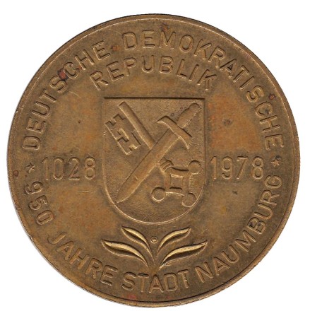 Собор. 950 лет Наумбургу. Настольная медаль. 1978 год, ГДР. Собор. 950 лет Наумбургу. Настольная медаль. 1978 год, ГДР.