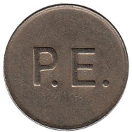 P.E. Игровой жетон, Великобритания. P.E. Игровой жетон, Великобритания.