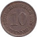Монета 10 пфеннигов. 1914 год (G), Германская империя. Монета 10 пфеннигов. 1914 год (G), Германская империя.