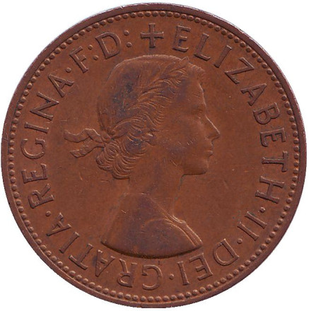 Монета 1 пенни. 1964 год, Великобритания. Монета 1 пенни. 1964 год, Великобритания.