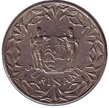 Монета 10 центов. 1972 год, Суринам.