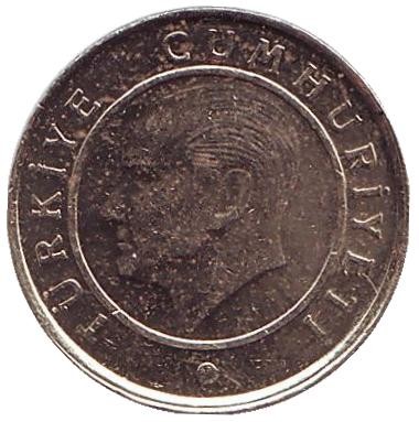 Монета 5 курушей. 2016 год, Турция. Монета 5 курушей. 2016 год, Турция.