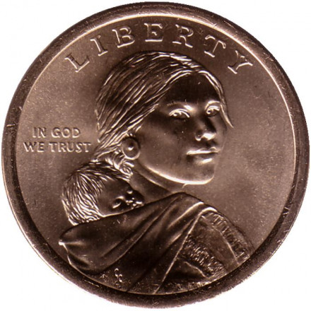 Монета 1 доллар. 2022 год (D), США. Сакагавея. Эли Сэмюэл Паркер. Монета 1 доллар. 2022 год (D), США. Сакагавея. Эли Сэмюэл Паркер.