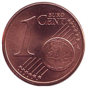 Монета 1 цент. 2009 год, Люксембург.