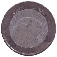 Монета 10 динаров. 2002 год, Алжир. Сокол.