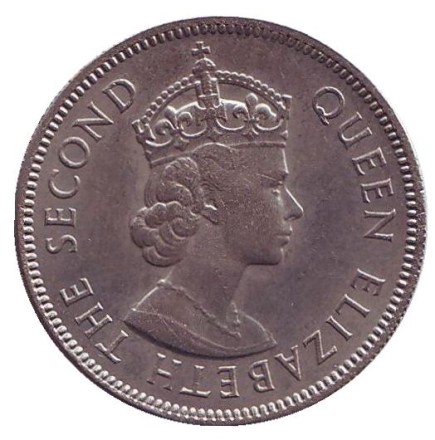 Монета 25 центов. 1974 год, Белиз. Монета 25 центов. 1974 год, Белиз.