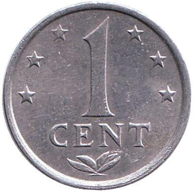 Монета 1 цент. 1979 год, Нидерландские Антильские острова.