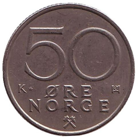 Монета 50 эре. 1994 год, Норвегия.