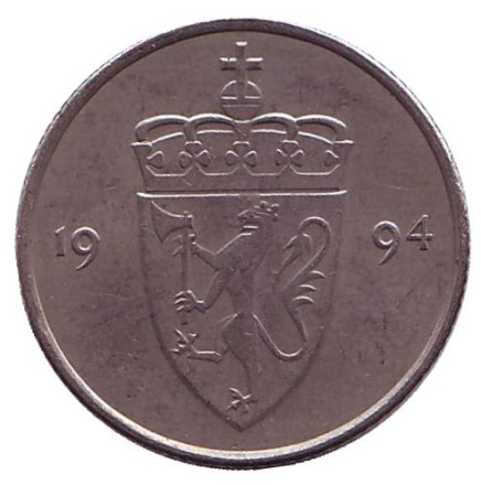 Монета 50 эре. 1994 год, Норвегия. Монета 50 эре. 1994 год, Норвегия.