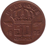Монета 50 сантимов. 1996 год, Бельгия. (Belgique) Монета 50 сантимов. 1996 год, Бельгия. (Belgique)