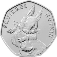 Монета 50 пенсов. 2016 год, Великобритания. 150 лет со дня рождения Беатрис Поттер. Бельчонок Наткин. Монета 50 пенсов. 2016 год, Великобритания. 150 лет со дня рождения Беатрис Поттер. Бельчонок Наткин.