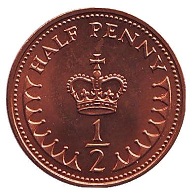 Монета 1/2 пенни. 1984 год, Великобритания. BU.