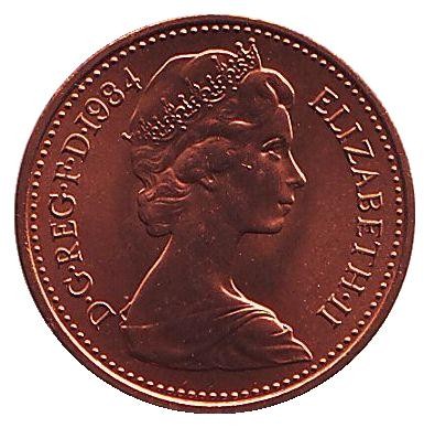 Монета 1/2 пенни. 1984 год, Великобритания. BU. Монета 1/2 пенни. 1984 год, Великобритания. BU.