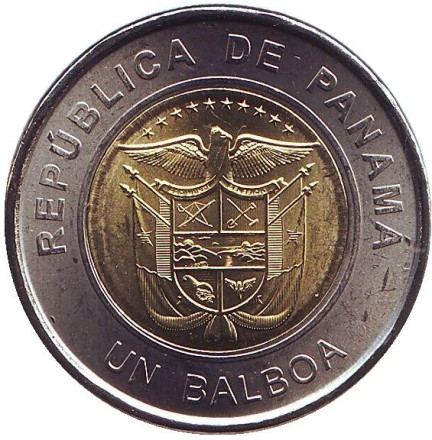 Монета 1 бальбоа. 2017 год, Панама. 100 лет Красному кресту.