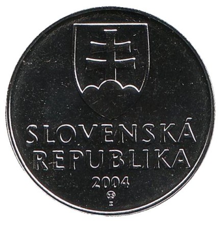 Монета 5 крон. 2004 год, Словакия. BU. Кельтская монета Биатек. Монета 5 крон. 2004 год, Словакия. BU. Кельтская монета Биатек.