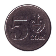 Монета 5 сомов. 2008 год, Киргизия. Монета 5 сомов. 2008 год, Киргизия.