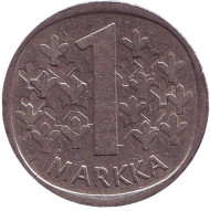 Монета 1 марка. 1971 год, Финляндия. Монета 1 марка. 1971 год, Финляндия.