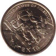 Монета 1 доллар. 2025 год (D), США. Космический центр имени Линдона Джонсона в Техасе. Серия "Американские инновации". Монета 1 доллар. 2025 год (D), США. Космический центр имени Линдона Джонсона в Техасе. Серия "Американские инновации".