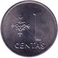 Монета 1 цент, 1991 год, Литва. UNC. Монета 1 цент, 1991 год, Литва. UNC.