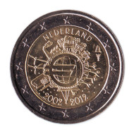 Монета 2 евро, 2012 год, Нидерланды. 10 лет введения наличных евро. Монета 2 евро, 2012 год, Нидерланды. 10 лет введения наличных евро.