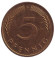 Монета 5 пфеннигов. 1993 год (F), ФРГ. Дубовые листья. Монета 5 пфеннигов. 1993 год (F), ФРГ. Дубовые листья.