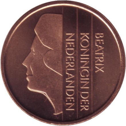 Монета 5 центов. 1991 год, Нидерланды. BU.