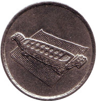 Монета 10 сен. 2004 год, Малайзия. Манкала. Монета 10 сен. 2004 год, Малайзия. Манкала.