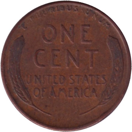 Монета 1 цент. 1949 год (S), США. Линкольн. Монета 1 цент. 1949 год (S), США. Линкольн.