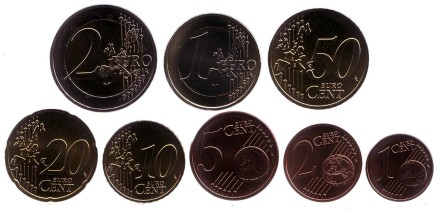 Набор монет евро Германии (8 шт). 2003 год. Монетный двор A. Набор монет евро Германии (8 шт). 2003 год. Монетный двор A.