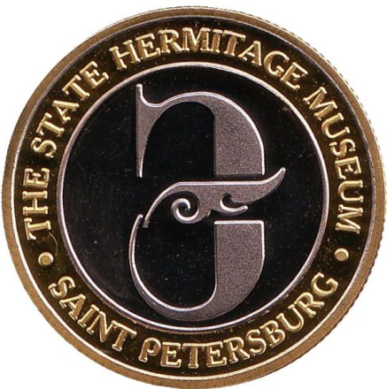 Мадонна с младенцем. Эрмитаж. Сувенирный жетон.