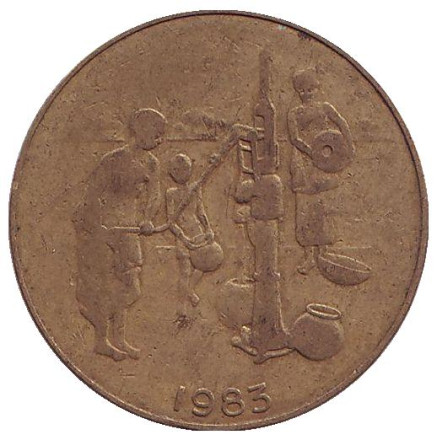 Монета 10 франков. 1983 год, Западные Африканские Штаты.