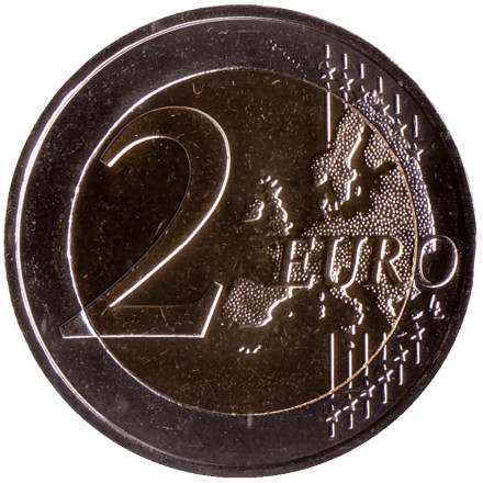 Монета 2 евро. 2022 год, Греция. 200 лет первой конституции Греции. Монета 2 евро. 2022 год, Греция. 200 лет первой конституции Греции.