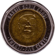 Монета 25 центов. 2022 год, Сьерра-Леоне. Басси Сори Конди. Монета 25 центов. 2022 год, Сьерра-Леоне. Басси Сори Конди.