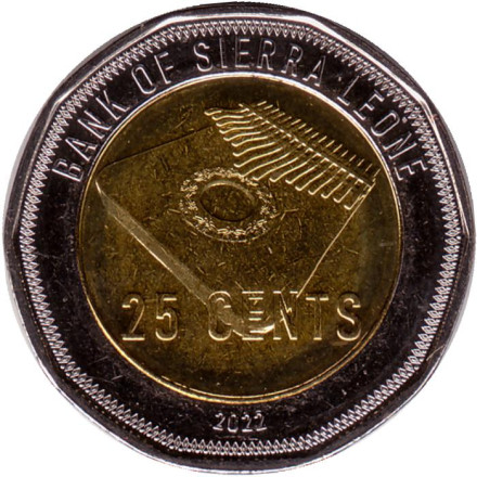 Монета 25 центов. 2022 год, Сьерра-Леоне. Басси Сори Конди.