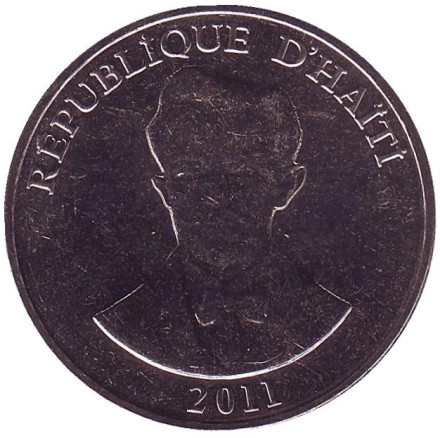 Монета 50 сантимов. 2011 год, Гаити. Шарлемань Перальт - национальный герой.