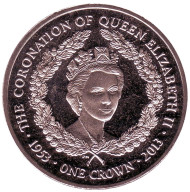 Монета 1 крона. 2013 год, Фолклендские острова. 60 лет коронации Елизаветы II (1953-2013). Монета 1 крона. 2013 год, Фолклендские острова. 60 лет коронации Елизаветы II (1953-2013).