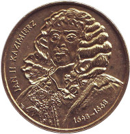 Монета 2 злотых. 2000 год, Польша. UNC! Ян II Казимир.