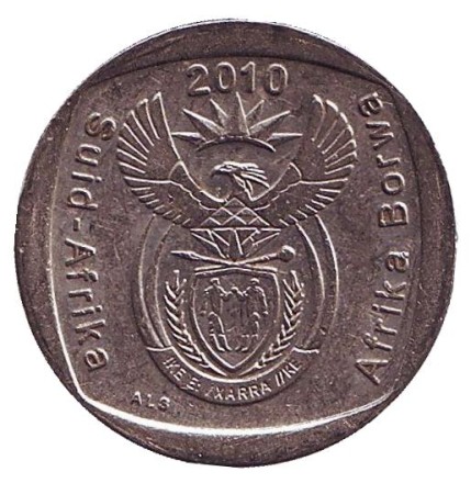 Монета 2 ранда. 2010 год, ЮАР. Антилопа.