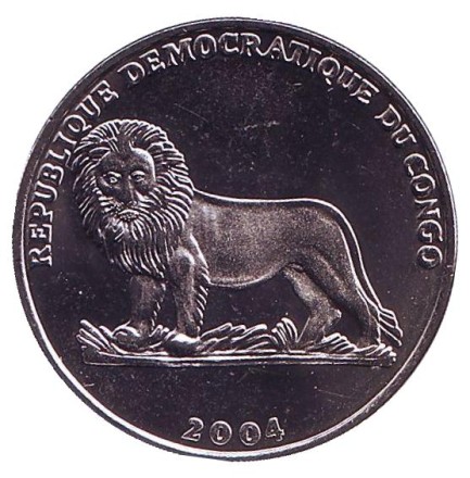 Монета 1 франк. 2004 год, Конго. Священник Войтыла. 25 лет правления Иоанна Павла II. Монета 1 франк. 2004 год, Конго. Священник Войтыла. 25 лет правления Иоанна Павла II.