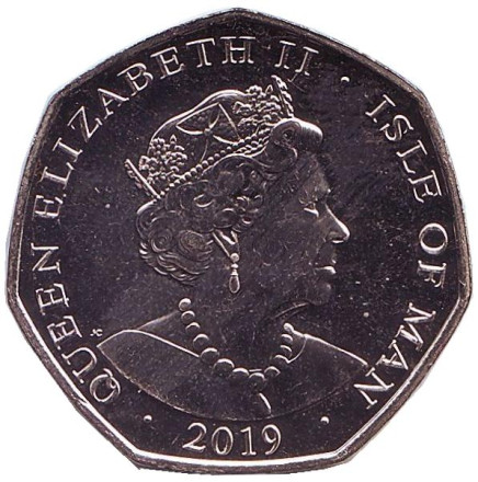 Монета 50 пенсов. 2019 год, Остров Мэн. Питер Пэн. Питер Пэн.