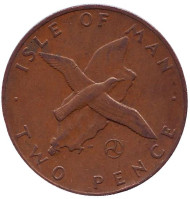 Монета 2 пенса. 1979 год, Остров Мэн. (Нет буквенной отметки на реверсе) Малый буревестник. Монета 2 пенса. 1979 год, Остров Мэн. (Нет буквенной отметки на реверсе) Малый буревестник.