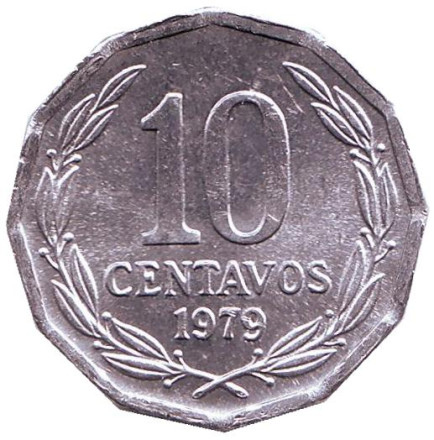 Монета 10 сентаво. 1979 год, Чили. aUNC.
